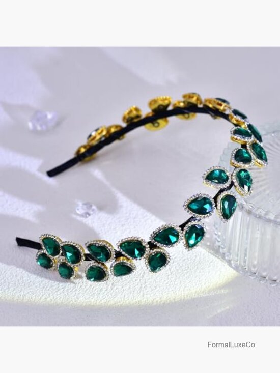 Sparkly Rhinestone Thin Headbands for Women - 2 Pack Crystal Hair Hoops main image 4